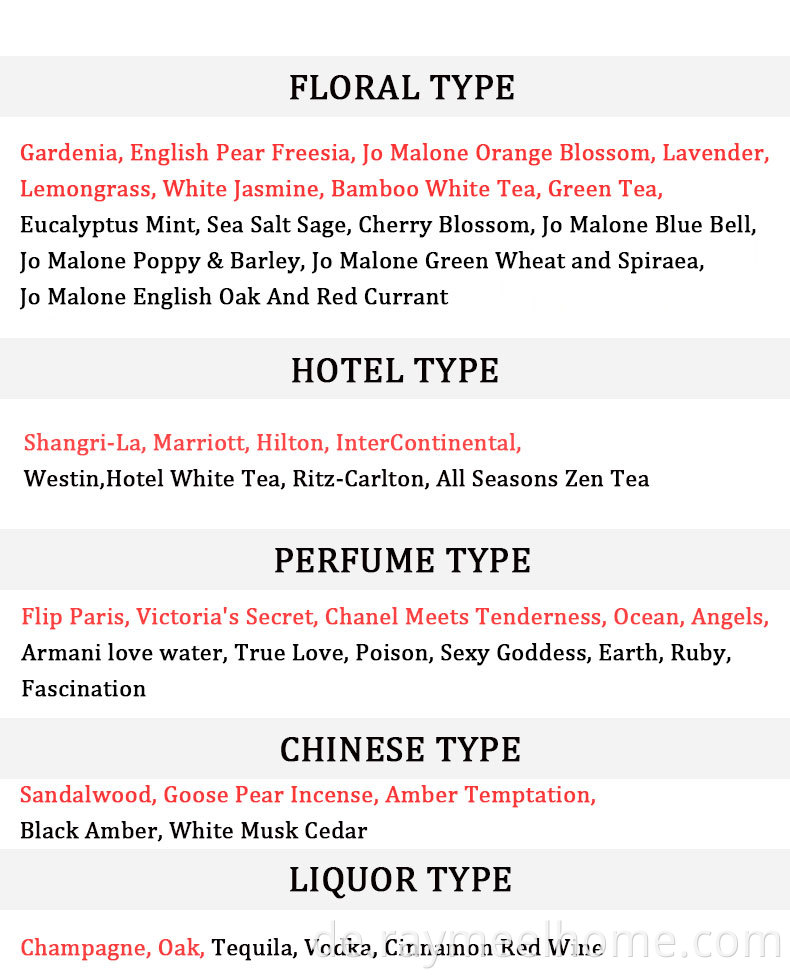 Großhandel Manufacturing Factory 100ml 200 ml 500 ml Hausduft -Duft -Diffusor -Duft nachfüllen